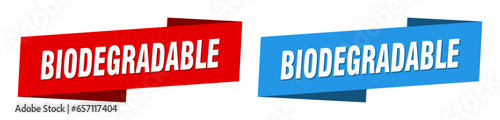 biodegradable banner. biodegradable ribbon label sign set