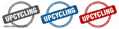 upcycling stamp. upcycling sign. upcycling label set
