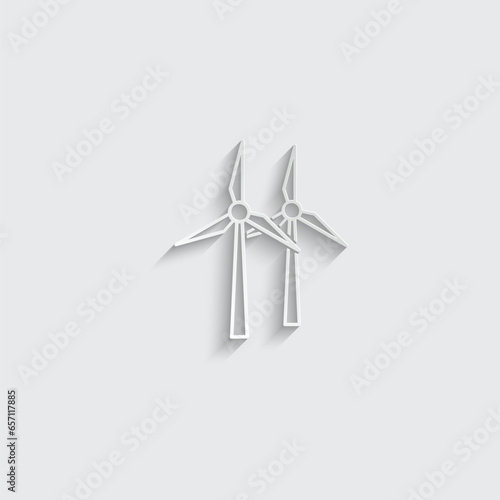 wind-turbine green energy, renewable,  clean energy icon vector wind turbine icon