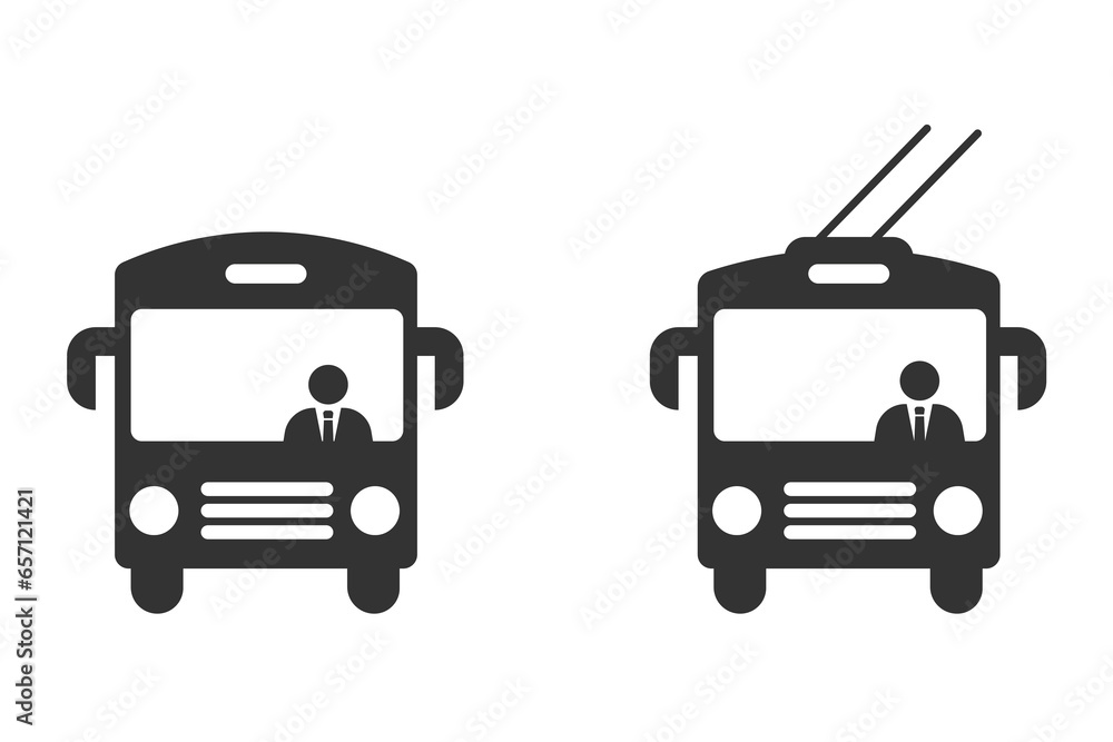 Bus and Trolleybus icon Transport vector ilustration. Bus and Trolleybus icon Transport vector ilustration.