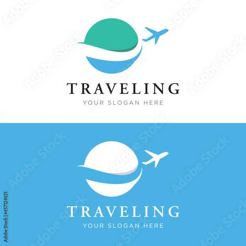 Summer travel agency holiday airlines creative logo design.logo for business, airline ticket agents, holidays and companies.