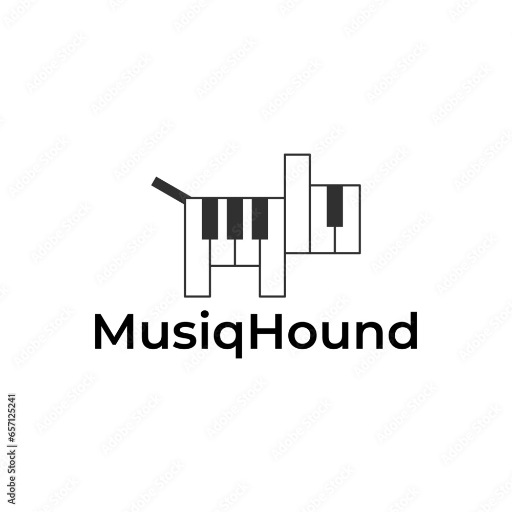 A dog theme music logo