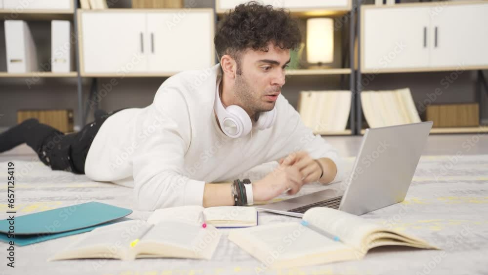 Student making mistakes on laptop. Student making mistakes on laptop.