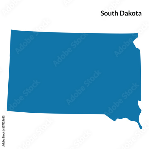 South Dakota map. USA map