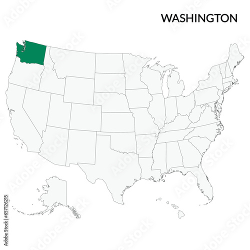 Washington Map. Map of Washington. USA map 