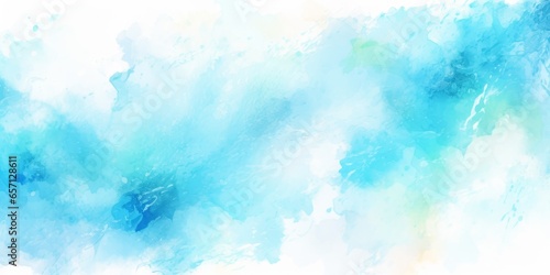 Blue abstract watercolor ocean background. Hand painted sea water texture.