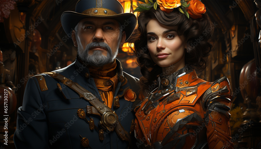 Master and Margarita characters in steampunk world