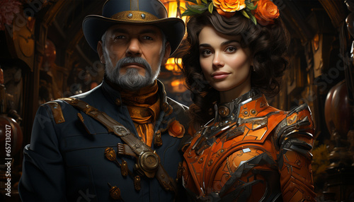 Master and Margarita characters in steampunk world