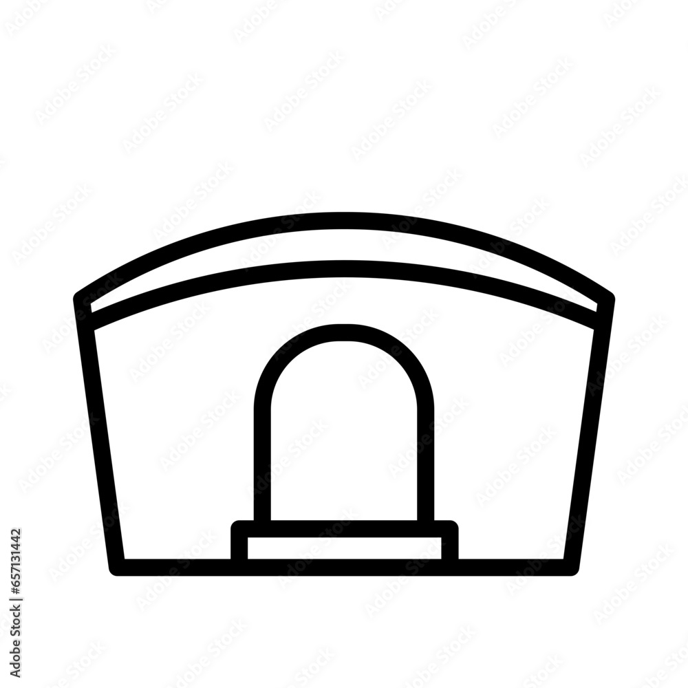 Arena Contour Fiel Outline Icon