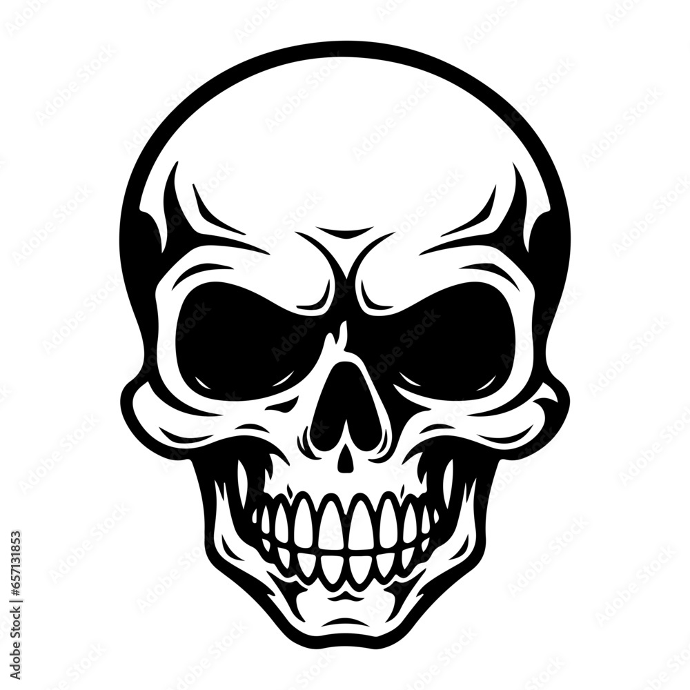 Fototapeta premium human skull, Danger skull