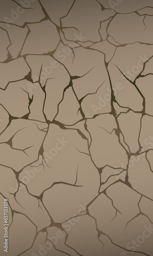 Cracked ground surface wallpaper. Vector illustration