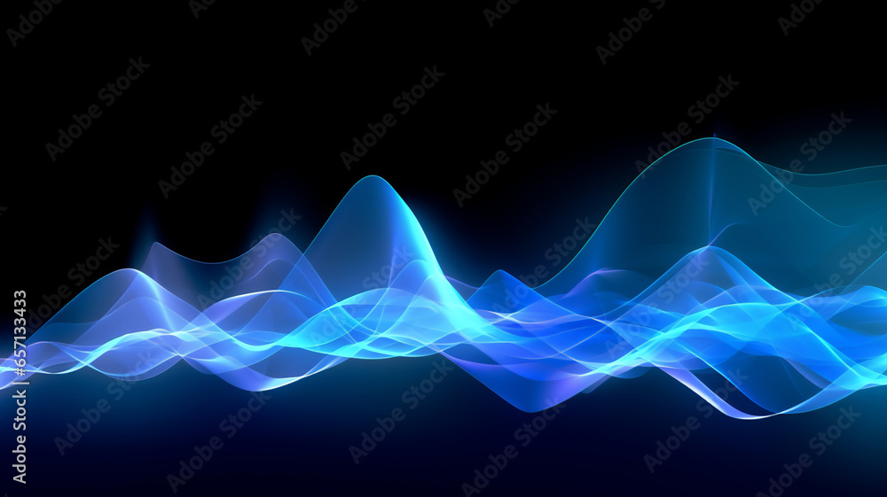 Audio soundwave scope signal as an abstract background depicting a ...