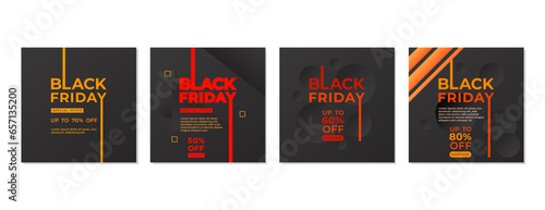SET BLACK FRIDAY SALE OFFERS AND PROMOTION TEMPLATE BANNER DESIGN.COLORFUL FLAT COLOR BACKGROUND VECTOR. GOOD FOR SOCIAL MEDIA POST  COVER   POSTER 
