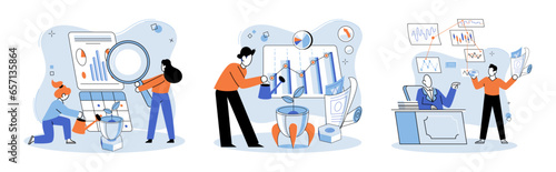 Successful project launch. Vector illustration. A project launch, maiden voyage into unknown A successful business, testament to resilience and innovation Project launch startup, thrilling start