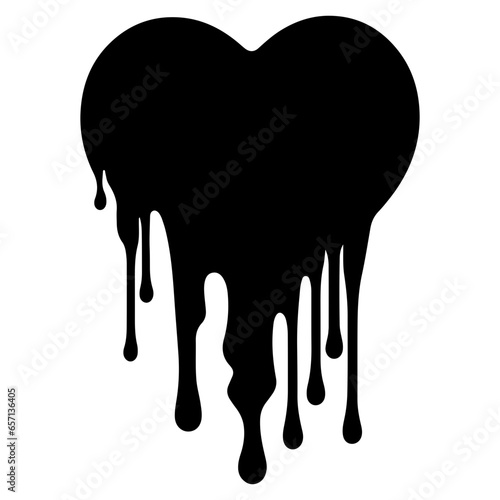 Vector Melting Heart, melted heart, heart slime