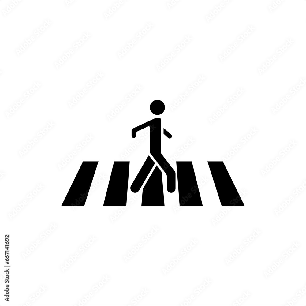zebra cross icon, Street crossing symbol vector sign isolated on white background, Simple logo vector illustration for graphic and web design. zebra cross icon, Street crossing symbol vector sign isolated on white background, Simple logo vector illustration for graphic and web design.