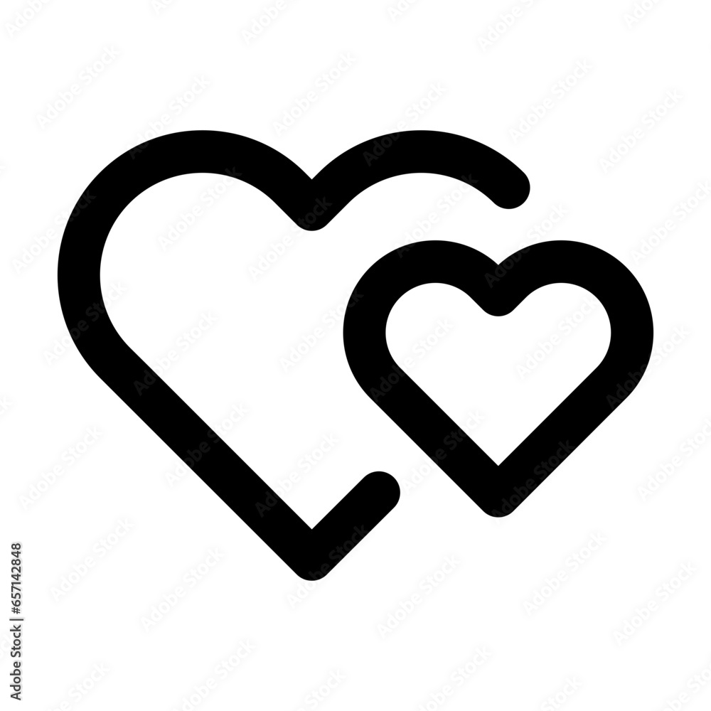 hearts icon line style hearts icon line style