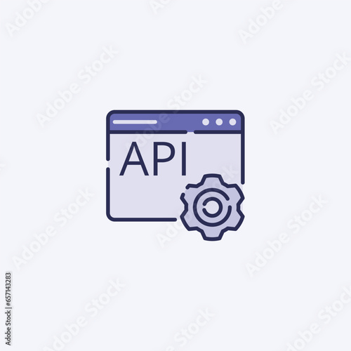 Versatile API Icon - Application Programming Interface, Web API, and Integration Symbol - Ideal for Software Development, API Design, and RESTful Services Concept
