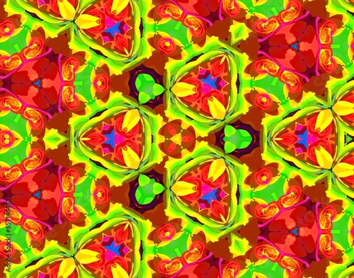 A vibrant and dazzling neon kaleidoscope of colors creates a mesmerizing abstract background that is full of life and energy.