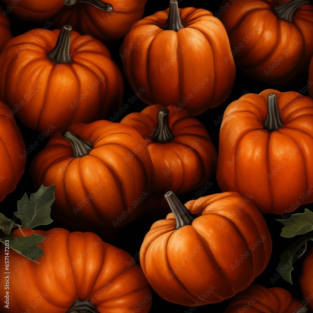 Pattern design for Halloween, tile pattern of pumpkin. Pattern design for Halloween, tile pattern of pumpkin.