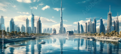Dubai Business Tower, Dubai downtown an global trading and financial hub.