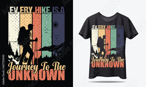 Hiking T-shirt design or Retro Tshirt Design	