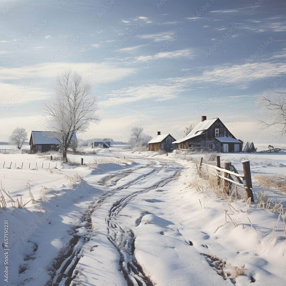 Farm House, farmhouse, winter, snow, landscape, sky, cold, nature, mountain, house, sunset, tree, ice, travel, wood, season, frost, christmas, sun, cloud, white, frozen, ski, road, clouds, forest, bui