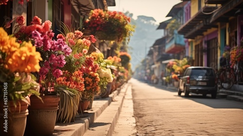 Street flower market. © visoot