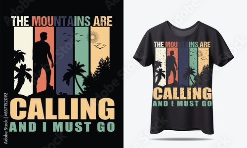 Hiking T-shirt design or Retro Tshirt Design	