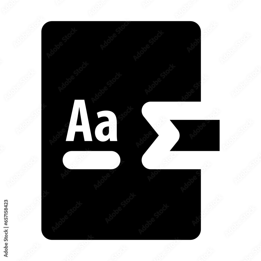 book icon solid style