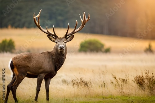 stag in the wild generated ai © Abubakar