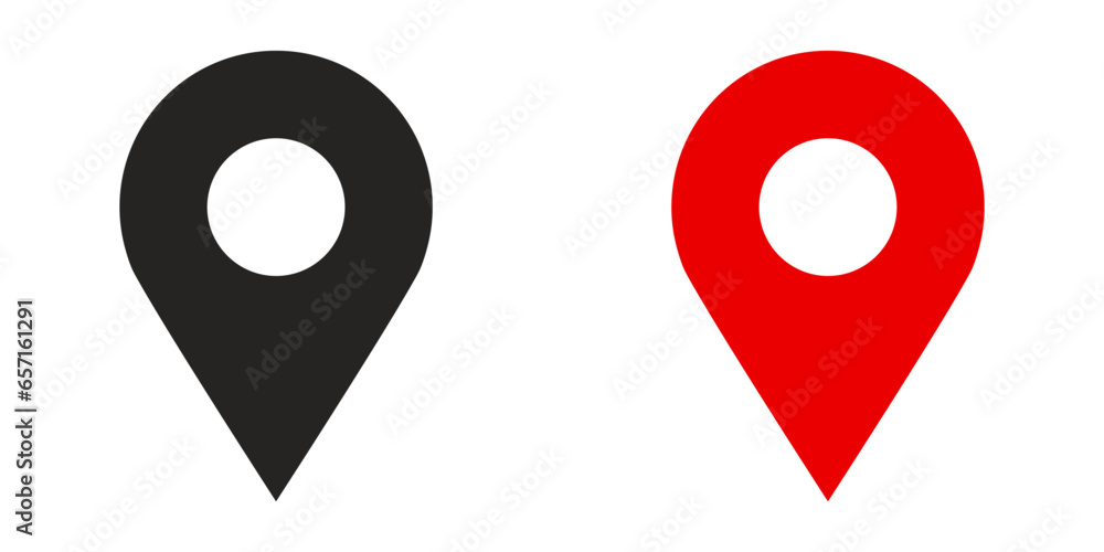 location pin icon symbol sign isolated on transparent background, map icon  - obrazy, fototapety, plakaty 
