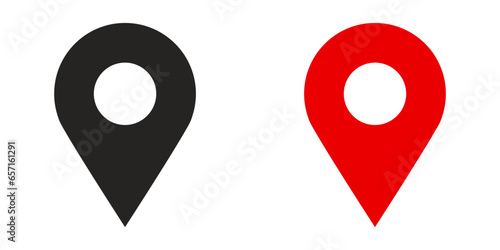 location pin icon symbol sign isolated on transparent background, map icon  © infinity