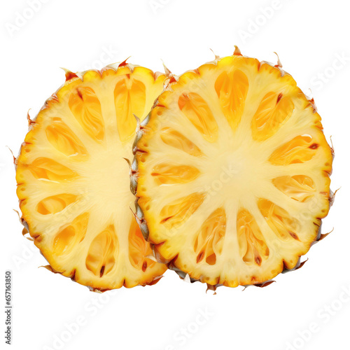 pineapple slices isolated on transparent background