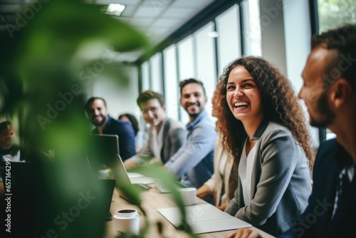 Young business people having a meeting in the office