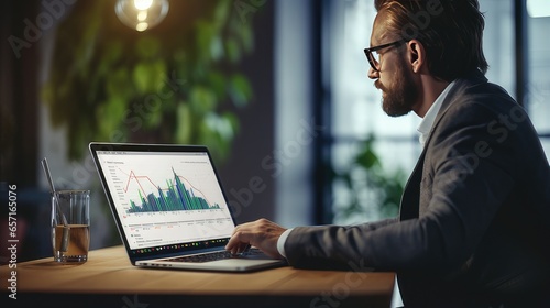 businessman working on laptop