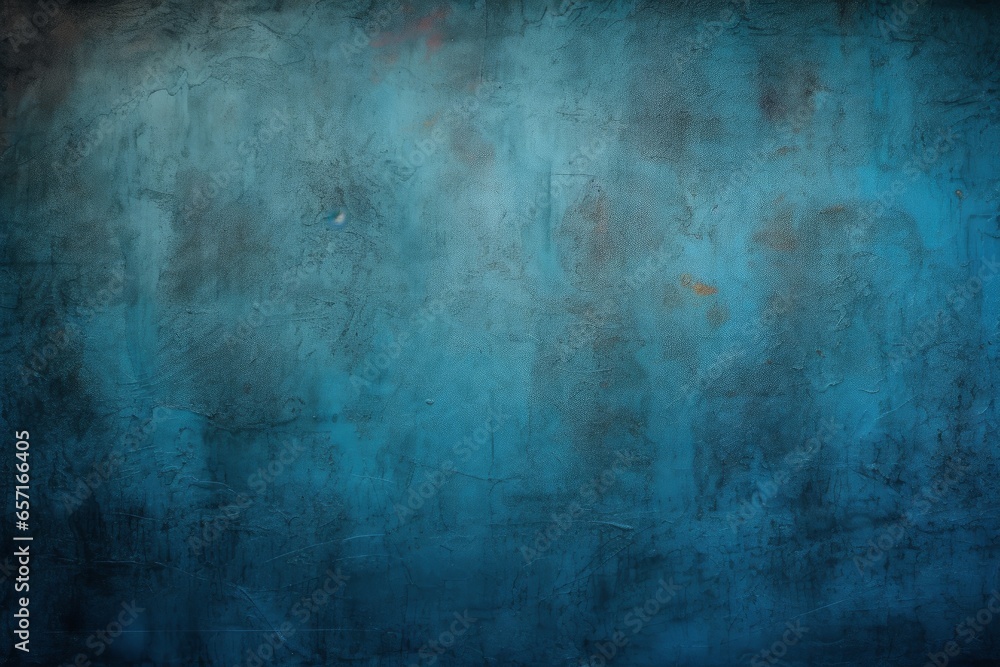 A vibrant blue wall against a dramatic black backdrop