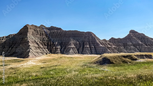 Rock Formations in Badlands National Park in South Dakota
