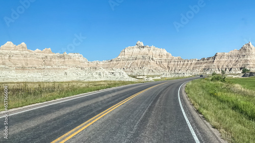 The Badlands Loop State Scenic Byway in Badlands National Park