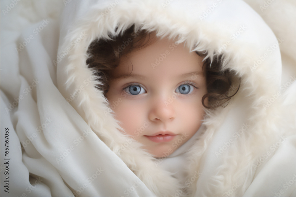 portrait of a child, cute baby child in close up