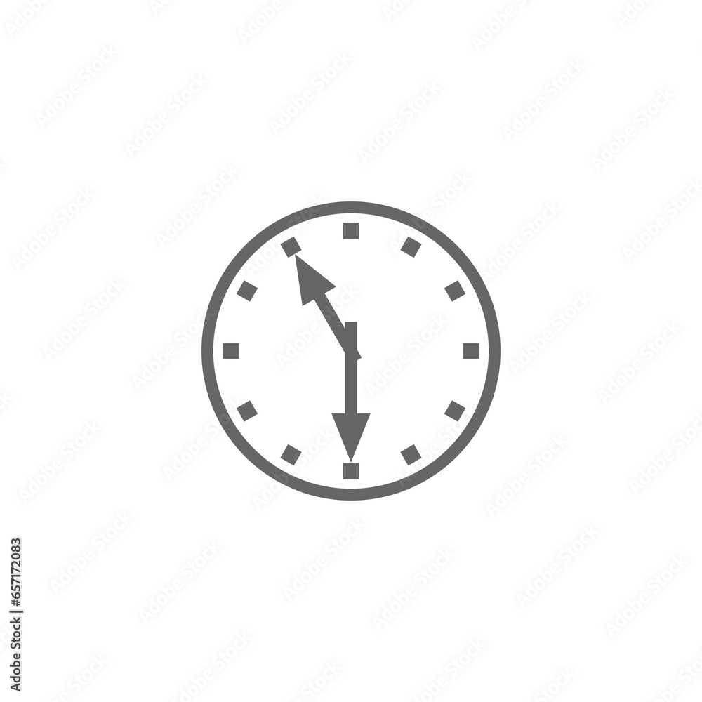 Simple clock icon isolated on transparent background Simple clock icon isolated on transparent background