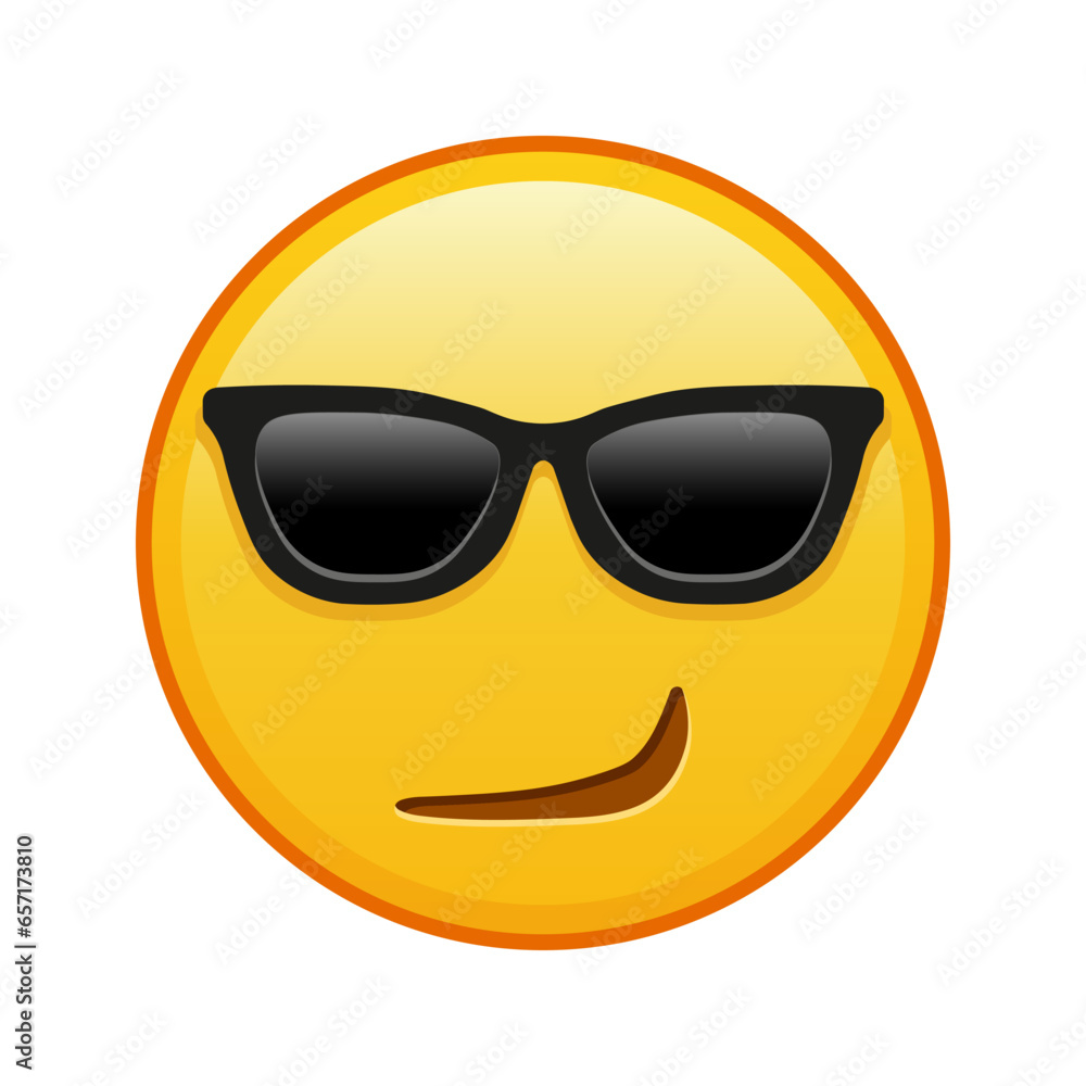 Grinning flirting face with sunglasses Large size of yellow emoji smile Grinning flirting face with sunglasses Large size of yellow emoji smile