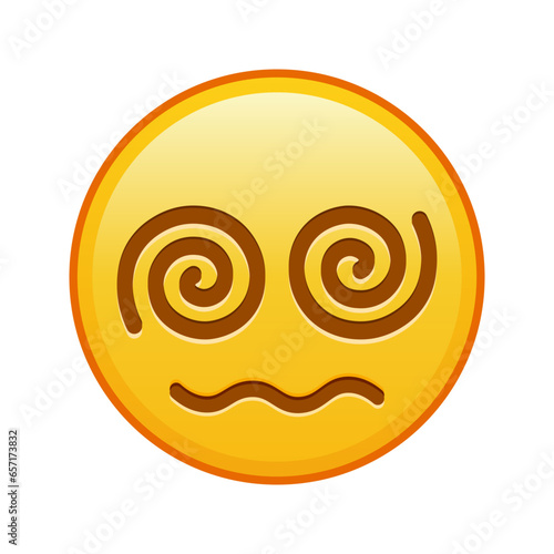 Face with spiral eyes Large size of yellow emoji smile