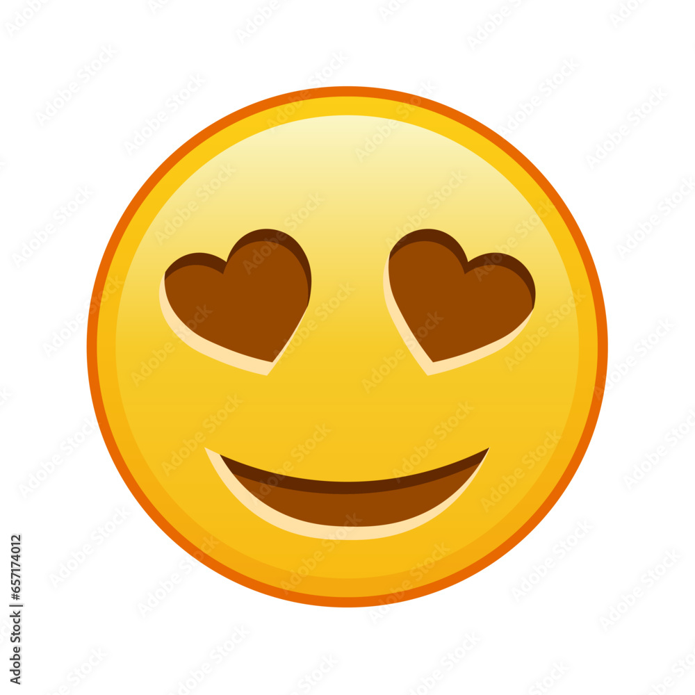 Smiling face with heart eyes Large size of yellow emoji smile Smiling face with heart eyes Large size of yellow emoji smile