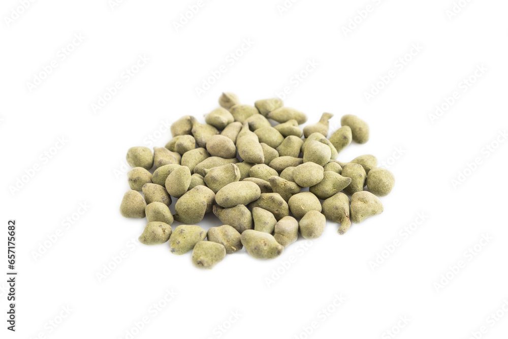 Green oolong tea isolated on white. Side view Green oolong tea isolated on white. Side view