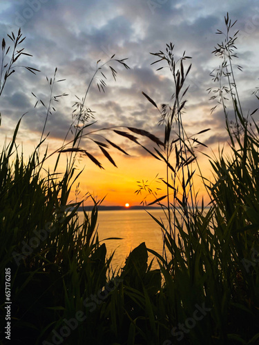 sunset Vättern sea