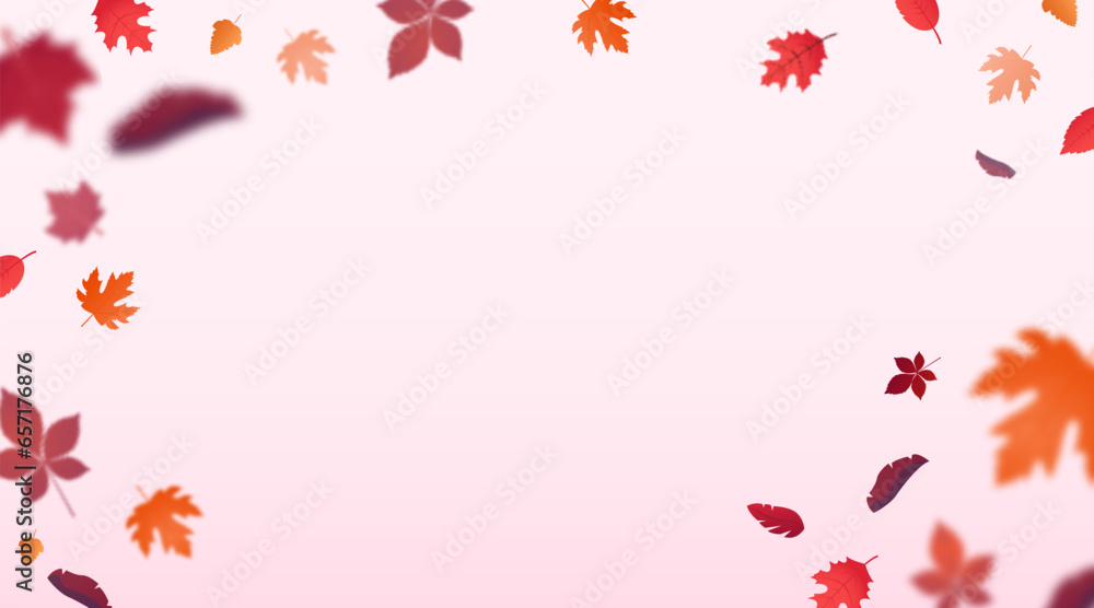 Design template with falling autumn leaves.