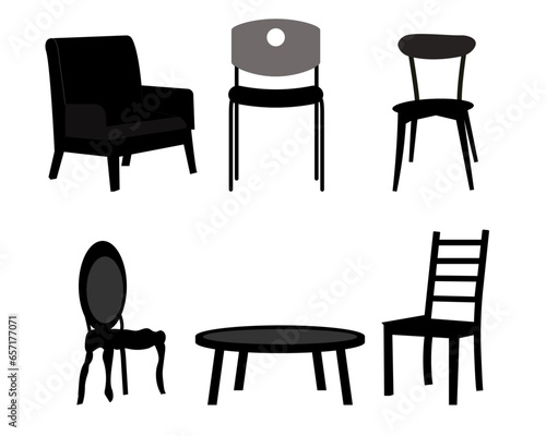  furniture silhouettes chair