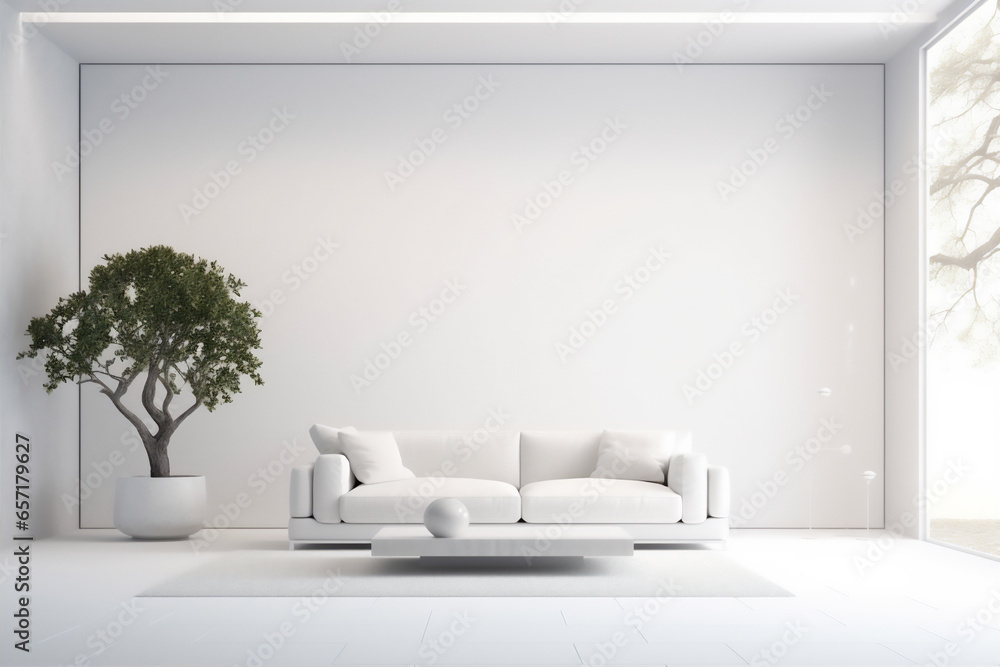 Luxury minimalist living room with large white plain wall, hyper realistic photo, beautiful light, Luxury minimalist living room with large white plain wall, hyper realistic photo, beautiful light,