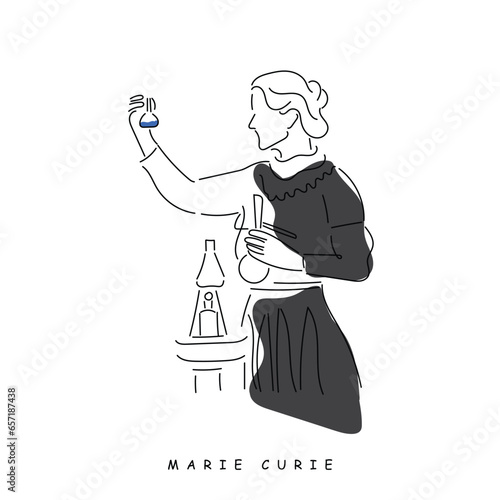 vector art of Manahel thabet who is a mathematician . Empowered muslim women. Women's day concept art.
